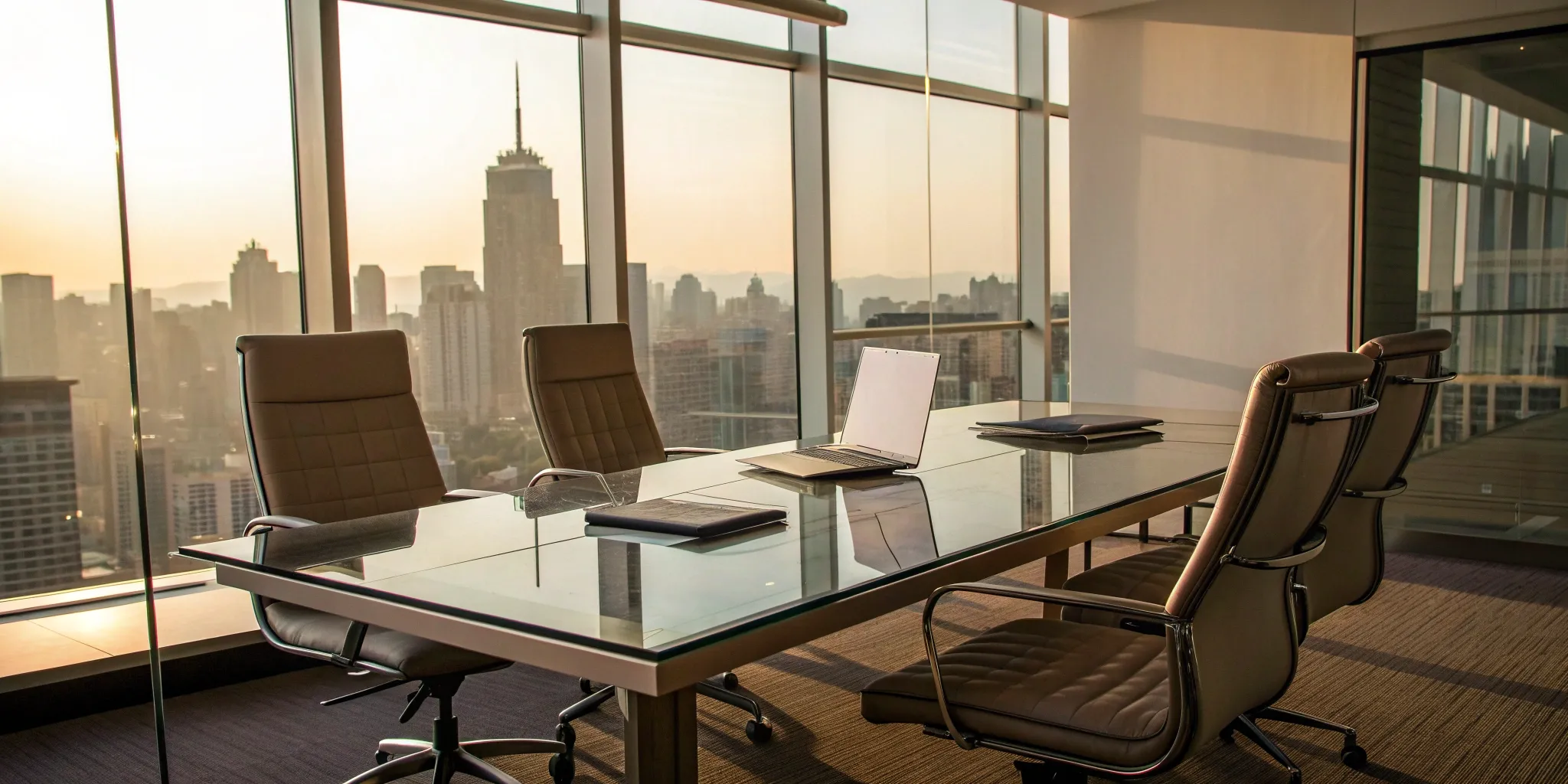 PR agency team meeting in a modern office.