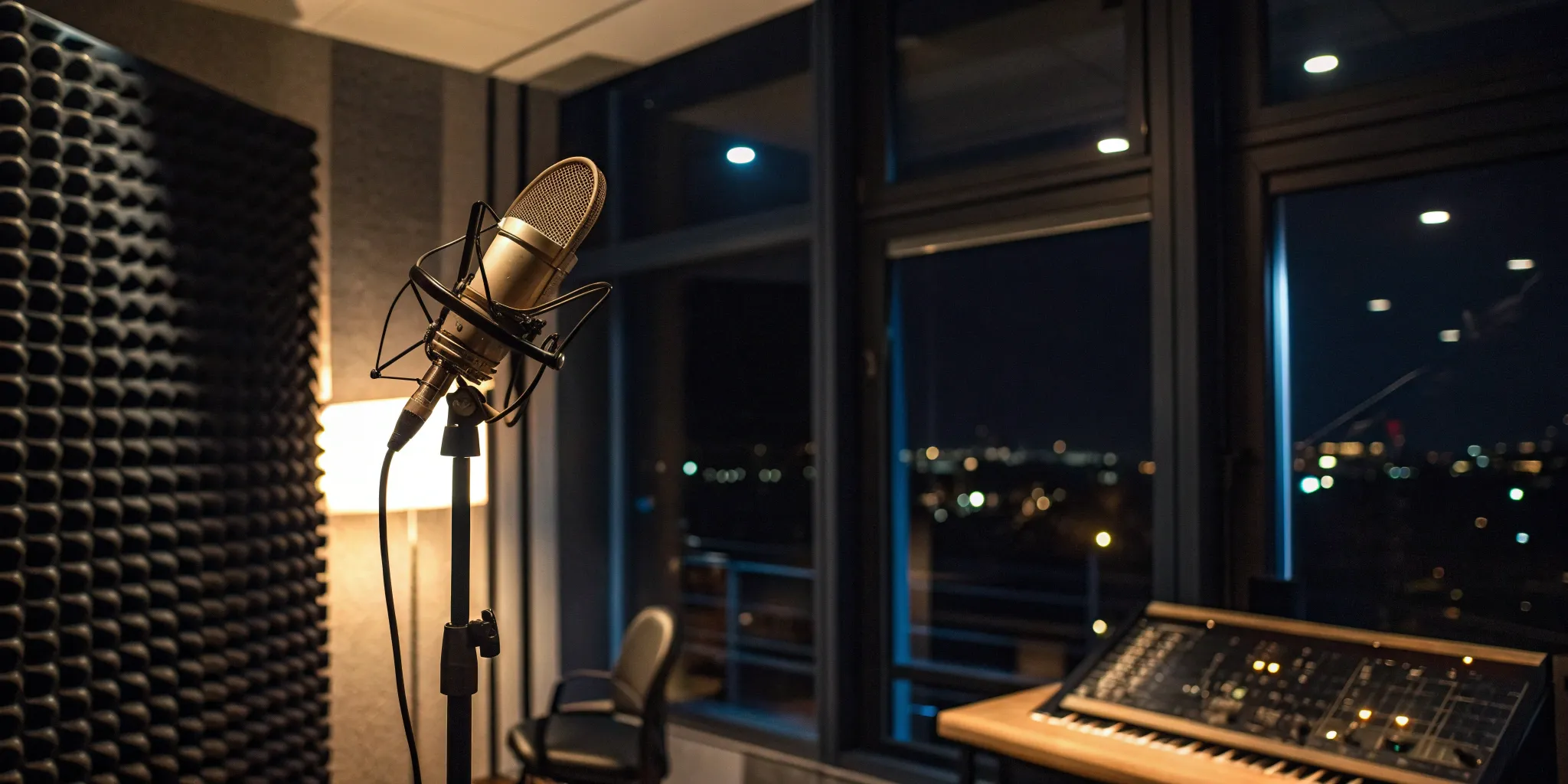 A professional podcast microphone setup for a successful guest booking.