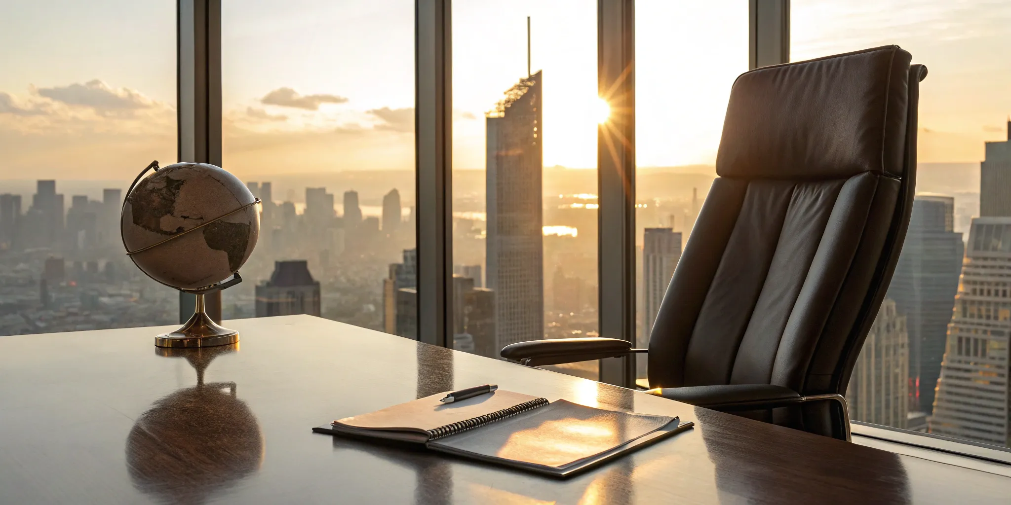A CEO's desk ready for building a personal branding plan for growth.